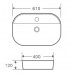 Умивальник накладний керамічний Mix Premium Ellipse-0202 610x400x120mm (MP6483)