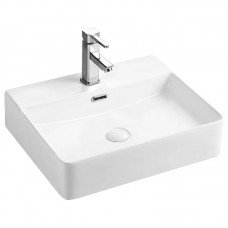 Раковина підвісна-накладна MIXXUS PREMIUM QUADRO-0201 500х440х120 mm (отвори під змішувач, перелив)