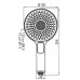 Лійка для душу KR KP-0403-05 (3 функції) (KR4993) Лійка для душу KR KP-0403-05 (3 функції) (KR4993)