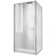 Душова кабіна без піддона KR SR SC08-90x90x200-TR-01 прозоре скло Easy Clean 6 мм, хром (KR5371)