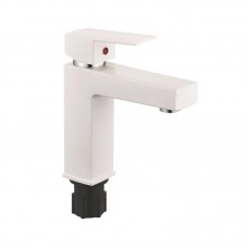 Смеситель для умывальника PL Kubus-001 SET White (с подводкой) (PM0671)
