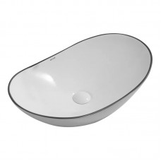 Раковина накладна Mixxus Premium WAVE-0105 EDGE BLACK 620х360х160 mm (MP6556)