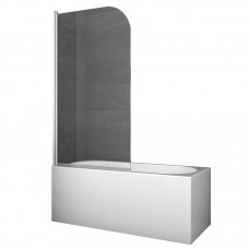 Шторки скляні на ванну KR SR BS01-80x140-TR-01 прозоре скло 6 мм, хром (KR5400)