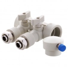 Коллектор распределительный 2-way с фитингом KR K0190.PRO - 40x20 PPR (KP2555) Коллектор распределительный 2-way с фитингом KR K0190.PRO - 40x20 PPR (KP2555)