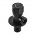 Кран для подключения сантехприборов Mix VAL-06-1/2x1/2 Black с нерж.ст.SUS304(черн.) (MI6058)