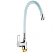 Смеситель для кухни Mix SOP4-045 Reflector White с белым силиконовым изливом (MI6488)