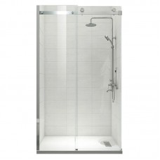 Двері в нішу KR SR SD01-140x200-TR-01 прозоре скло Easy Clean 8 мм, хром (KR5380)