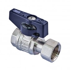 Кран кульовий RH R115-050B -1/2"х1/2" прямий Н/Г, ручка "метелик" чорна (RO0232)