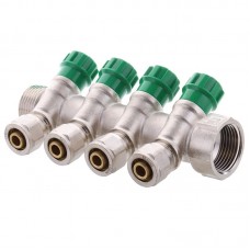 Колектор вентильний із фітингом Kr KR.1124-4 1"x4 ways (KR2834)