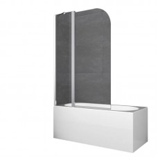 Шторки скляні на ванну KR SR BS03-95x140-TR-01 прозоре скло 6 мм, хром (KR5402)