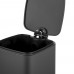 Мусорное ведро с плавным закрытием квадратное Zer Kubix-TC0106 Black 6 л цвет черный (ZX5890)