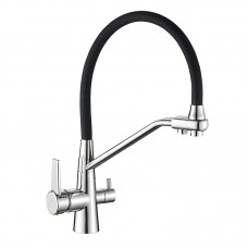 Кухонний змішувач на дві води Mix Premium Velis 021 Reflector Black (MI5928)