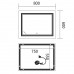 Дзеркало Mix Premium QUADRO MR20-80x60-Reverse з Led Touch, Anti-fog, димером, регулятором яскравості (MP6619) Дзеркало Mix Premium QUADRO MR20-80x60-Reverse з Led Touch, Anti-fog, димером, регулятором яскравості (MP6619)
