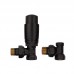 Комплект для під'єднання радіатора KR SET-24.Black — 1/2" кутовий з термоголовкою (KR5283)
