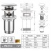 Донний клапан для раковини з переливом Kr PW-07-01 автоматичний (Click-Clack) (Колір хром) 1 1/4'' (KR5782) Донний клапан для раковини з переливом Kr PW-07-01 автоматичний (Click-Clack) (Колір хром) 1 1/4'' (KR5782)