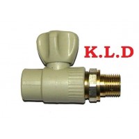 Полипропиленовый PPR кран радиаторный прямой 25х3/4" K.L.D.